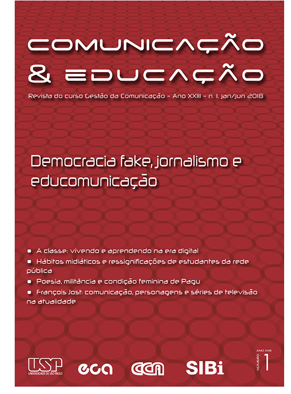					View Vol. 23 No. 1 (2018): Fake democracy, journalism and educommunication
				
