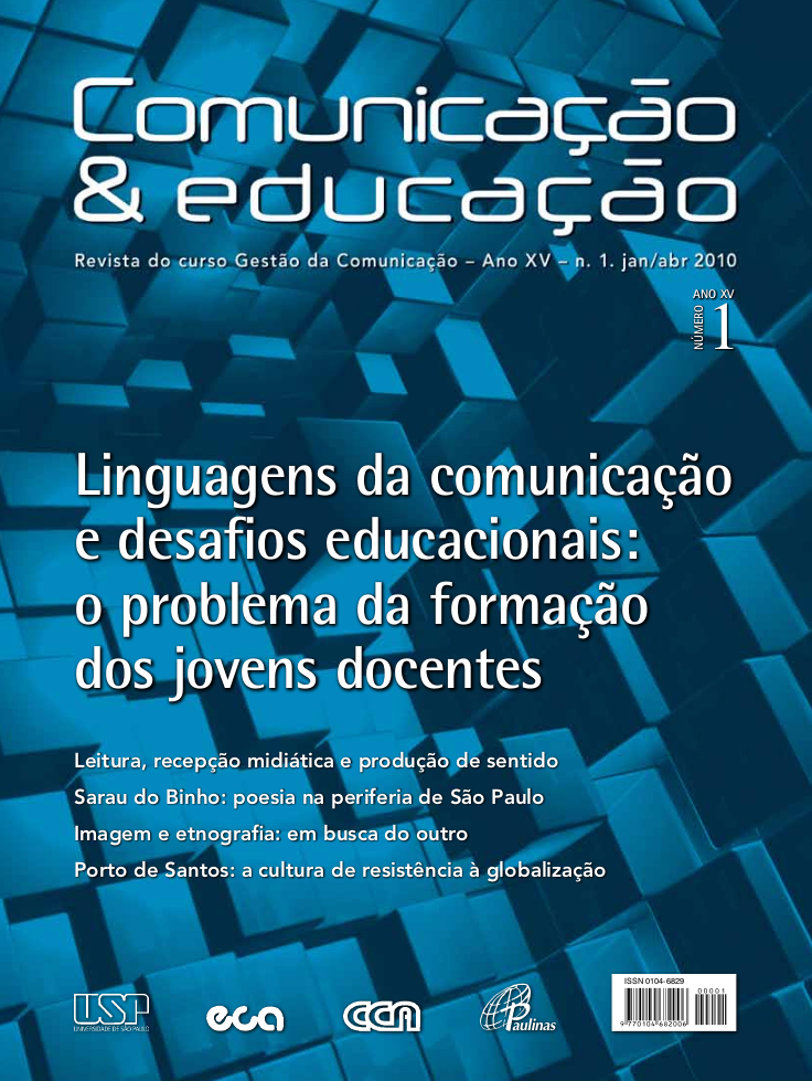 					View Vol. 15 No. 1 (2010): Linguages da comunicação e desafios educacionais: o problema da formação de jovens docentes
				